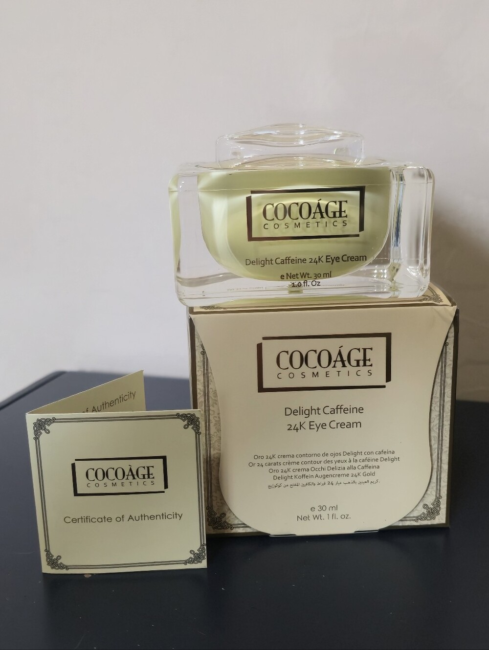 Cocoâge Delight Caffeine 24K Eye Cream NIB New